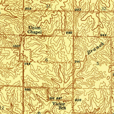 United States Geological Survey Pattonsburg, MO (1946, 48000-Scale) digital map