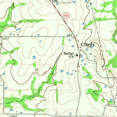 United States Geological Survey Pattonville, TX (1964, 24000-Scale) digital map