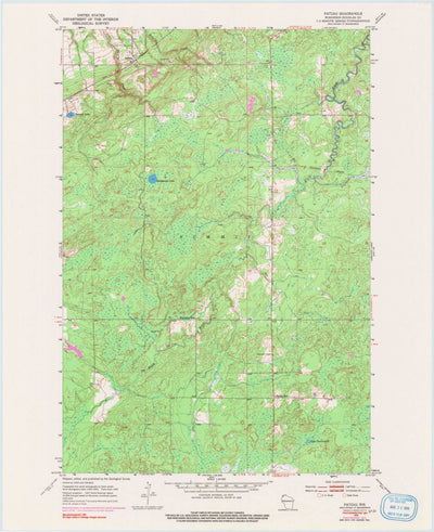 United States Geological Survey Patzau, WI (1954, 24000-Scale) digital map