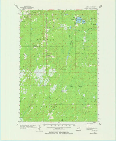 United States Geological Survey Patzau, WI (1955, 62500-Scale) digital map