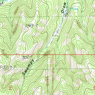 United States Geological Survey Paul Reservoir, ID-MT (1987, 24000-Scale) digital map