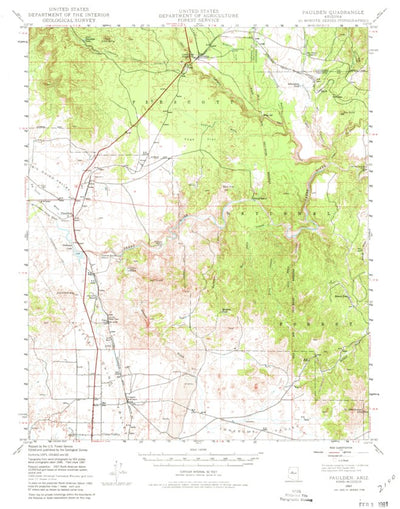 United States Geological Survey Paulden, AZ (1947, 62500-Scale) digital map