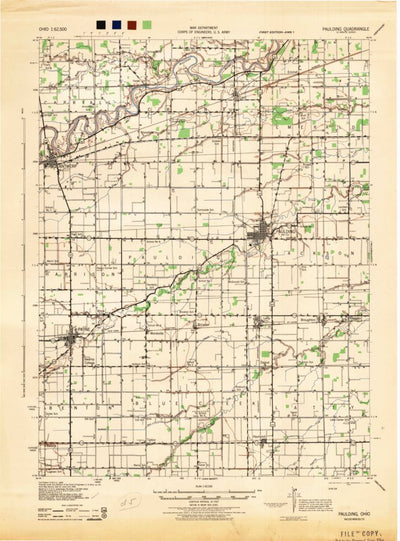 United States Geological Survey Paulding, OH (1944, 62500-Scale) digital map