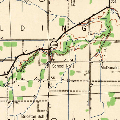 United States Geological Survey Paulding, OH (1944, 62500-Scale) digital map