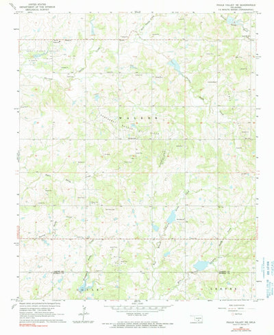 United States Geological Survey Pauls Valley NE, OK (1965, 24000-Scale) digital map