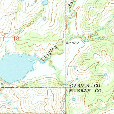 United States Geological Survey Pauls Valley NE, OK (1965, 24000-Scale) digital map