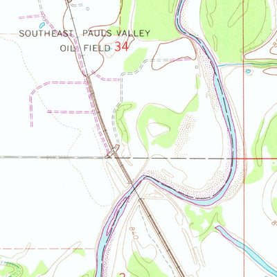 United States Geological Survey Pauls Valley, OK (1965, 24000-Scale) digital map
