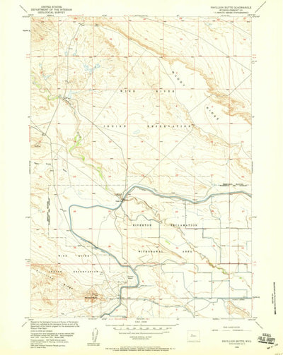 United States Geological Survey Pavillion Butte, WY (1958, 24000-Scale) digital map