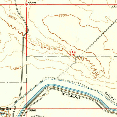 United States Geological Survey Pavillion Butte, WY (1958, 24000-Scale) digital map