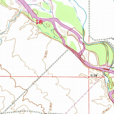 United States Geological Survey Pavillion SE, WY (1959, 24000-Scale) digital map