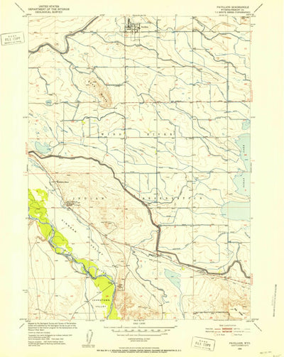 United States Geological Survey Pavillion, WY (1950, 24000-Scale) digital map