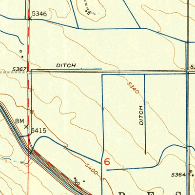 United States Geological Survey Pavillion, WY (1950, 24000-Scale) digital map