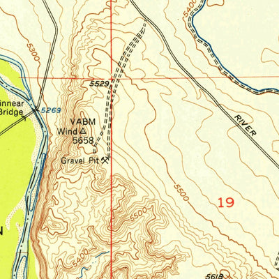 United States Geological Survey Pavillion, WY (1950, 24000-Scale) digital map
