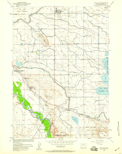 United States Geological Survey Pavillion, WY (1958, 24000-Scale) digital map