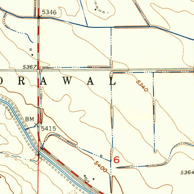 United States Geological Survey Pavillion, WY (1958, 24000-Scale) digital map