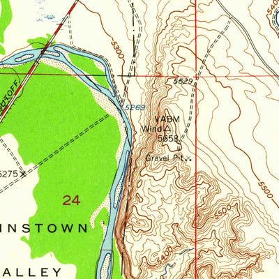 United States Geological Survey Pavillion, WY (1958, 24000-Scale) digital map