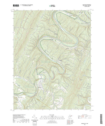 United States Geological Survey Paw Paw, WV (2023, 24000-Scale) digital map