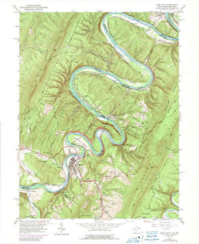 United States Geological Survey Paw Paw, WV-MD (1950, 24000-Scale) digital map