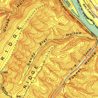 United States Geological Survey Paw Paw, WV-MD (1951, 24000-Scale) digital map