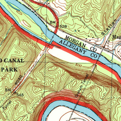 United States Geological Survey Paw Paw, WV-MD (1996, 24000-Scale) digital map