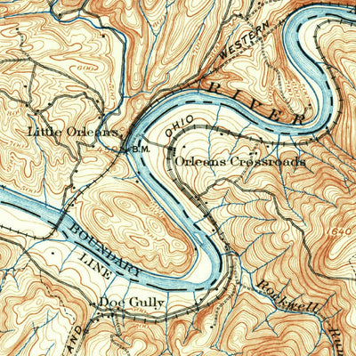 United States Geological Survey Paw Paw, WV-MD-PA (1898, 62500-Scale) digital map