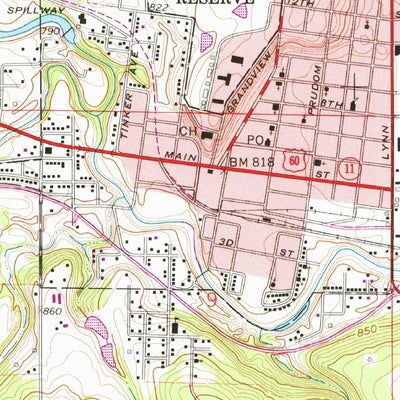United States Geological Survey Pawhuska, OK (1960, 24000-Scale) digital map