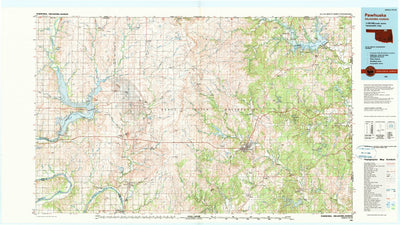 United States Geological Survey Pawhuska, OK-KS (1985, 100000-Scale) digital map