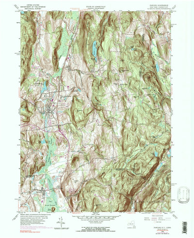 United States Geological Survey Pawling, NY-CT (1958, 24000-Scale) digital map