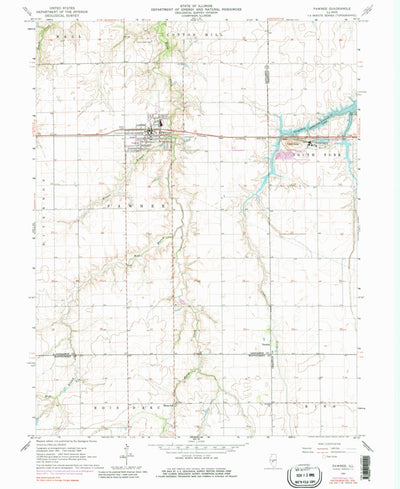 United States Geological Survey Pawnee, IL (1964, 24000-Scale) digital map