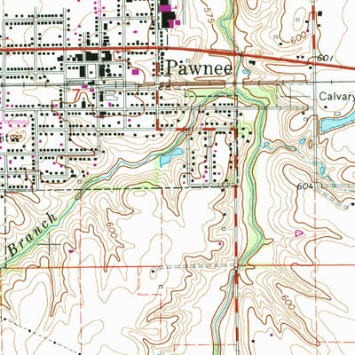 United States Geological Survey Pawnee, IL (1964, 24000-Scale) digital map