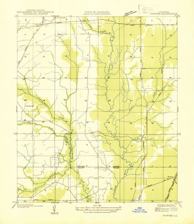 United States Geological Survey Pawnee, LA (1935, 31680-Scale) digital map