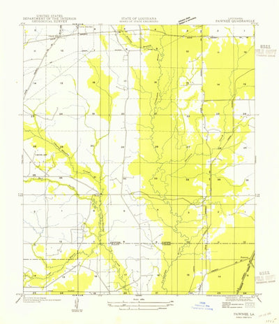 United States Geological Survey Pawnee, LA (1954, 31680-Scale) digital map
