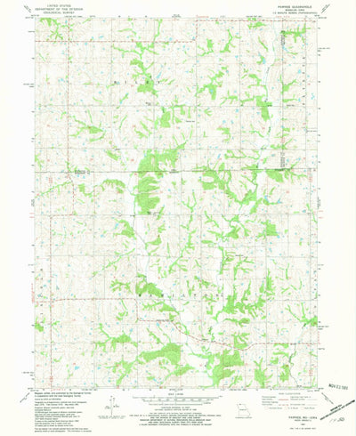 United States Geological Survey Pawnee, MO-IA (1981, 24000-Scale) digital map