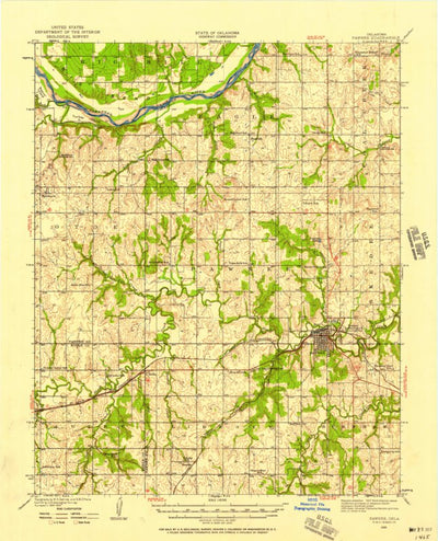 United States Geological Survey Pawnee, OK (1930, 62500-Scale) digital map