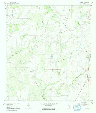 United States Geological Survey Pawnee, TX (1965, 24000-Scale) digital map