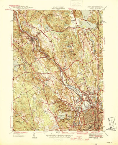 United States Geological Survey Pawtucket, RI-MA (1944, 31680-Scale) digital map