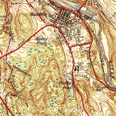 United States Geological Survey Pawtucket, RI-MA (1944, 31680-Scale) digital map