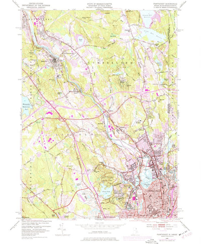 United States Geological Survey Pawtucket, RI-MA (1949, 24000-Scale) digital map