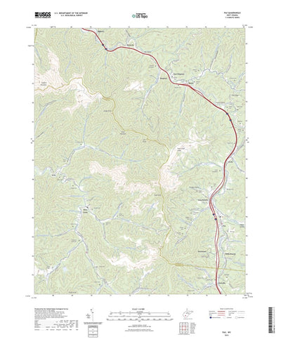 United States Geological Survey Pax, WV (2023, 24000-Scale) digital map