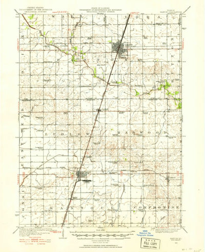 United States Geological Survey Paxton, IL (1949, 62500-Scale) digital map