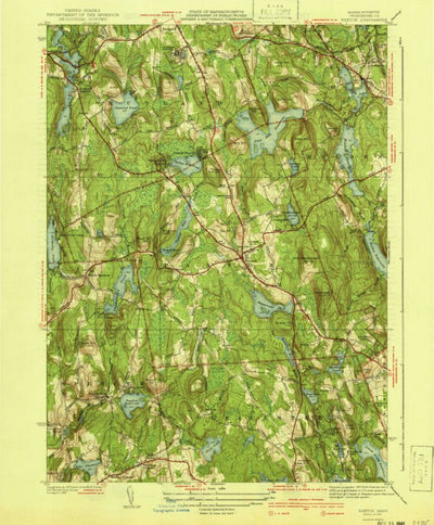United States Geological Survey Paxton, MA (1941, 31680-Scale) digital map