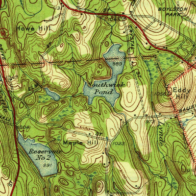 United States Geological Survey Paxton, MA (1941, 31680-Scale) digital map