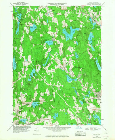 United States Geological Survey Paxton, MA (1965, 24000-Scale) digital map