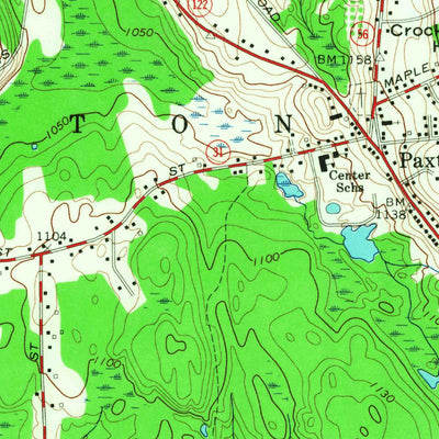 United States Geological Survey Paxton, MA (1965, 24000-Scale) digital map