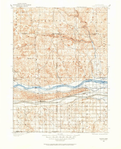 United States Geological Survey Paxton, NE (1898, 125000-Scale) digital map