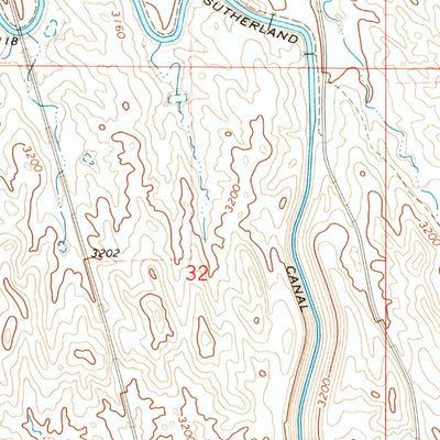 United States Geological Survey Paxton North, NE (1971, 24000-Scale) digital map
