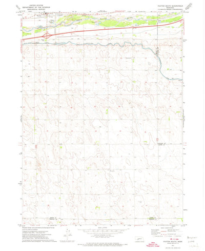 United States Geological Survey Paxton South, NE (1971, 24000-Scale) digital map