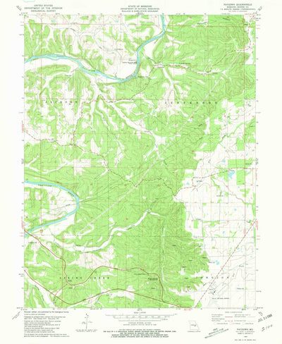United States Geological Survey Paydown, MO (1981, 24000-Scale) digital map