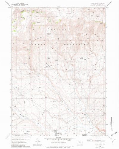 United States Geological Survey Payne Creek, OR (1982, 24000-Scale) digital map