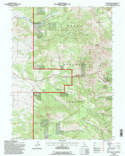 United States Geological Survey Payne Peak, CA (1993, 24000-Scale) digital map